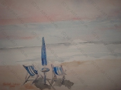 Himmlische Ostsee 2014, Aquarell, 36x48cm