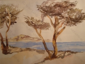 Sardinische Leidenschaft 2012, Aquarell, 36x48cm